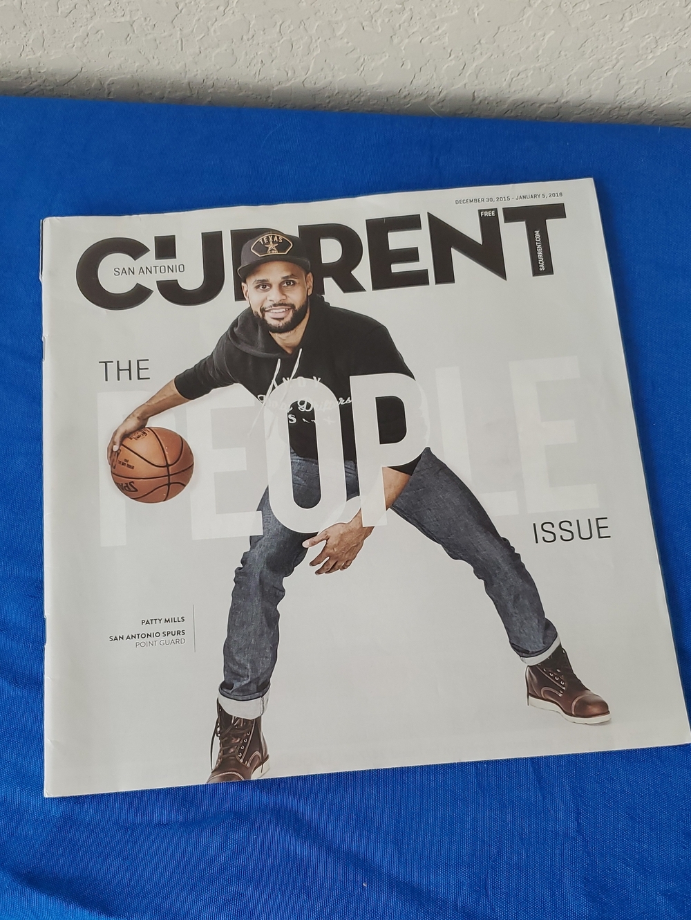 San Antonio Current Magazine Patty Mills Cover Spurs Basketball Collectible